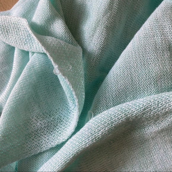 NEW SAVE THE OCEAN Knit Twist Poncho Wrap Light Green - Picture 13 of 15